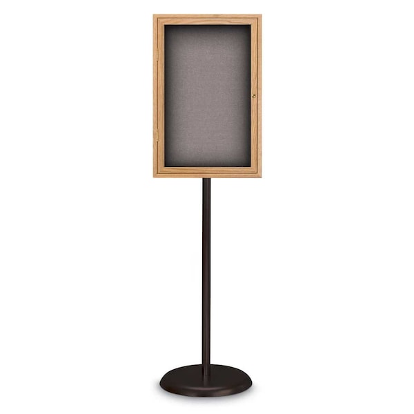 United Visual Products Corkboard, Triple Door, Radius Frame, 72x36", Bronze/Black UV7005-BRONZE-BLACK - main